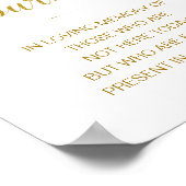 Deze Kaars Brandt Ter Nagedachtenis Gouden Trouwda Poster (Hoek)