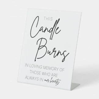 Deze kaars brandt voetstuk reclamebord met voetstuk