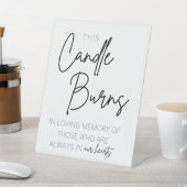 Deze kaars brandt voetstuk reclamebord met voetstuk (Insitu)