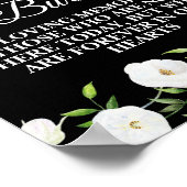 Deze kaars brandt witte bloemen monument poster (Hoek)