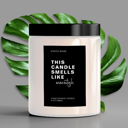 Deze Kaars Ruikt Als - Nieuwe Moderne Label Ontwer Voedselcontainer Etiket