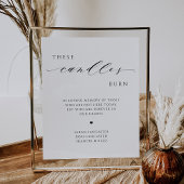 Deze kaarsen branden, in het teken van het gedenkh poster