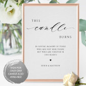 Deze kaarsen branden, in het teken van het gedenkh poster