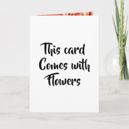 Deze kaart wordt geleverd met bloemen roos