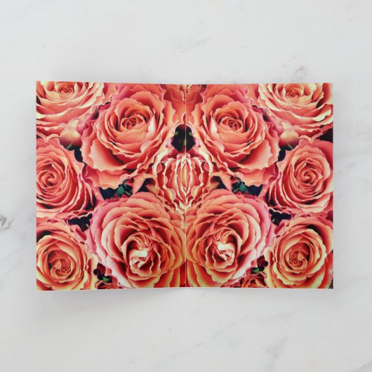 Deze kaart wordt geleverd met bloemen roos (Binnen)