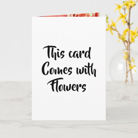 Deze kaart wordt geleverd met bloemen roos (Gele Bloem)