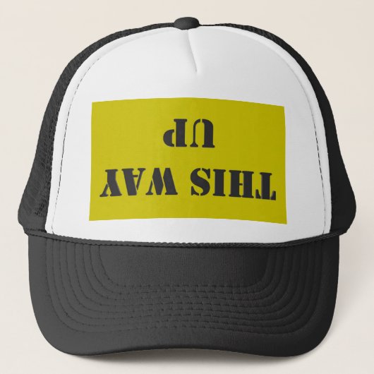 Deze kant boven trucker pet (Voorkant)