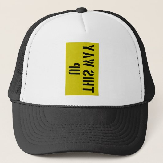 Deze kant boven trucker pet (Voorkant)