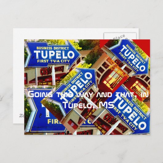 Deze kant en dat in Tupelo Briefkaart (Voorkant / Achterkant)