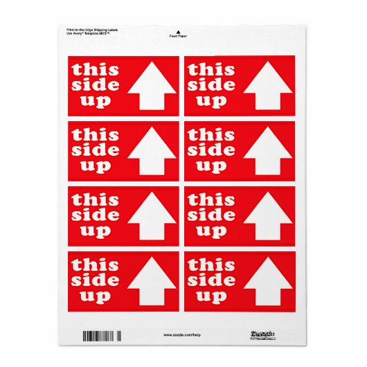 Deze kant-en-klare verzendlabel (Full Sheet)