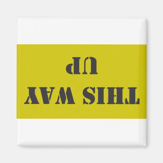 Deze kant omhoog magneet (Voorkant)