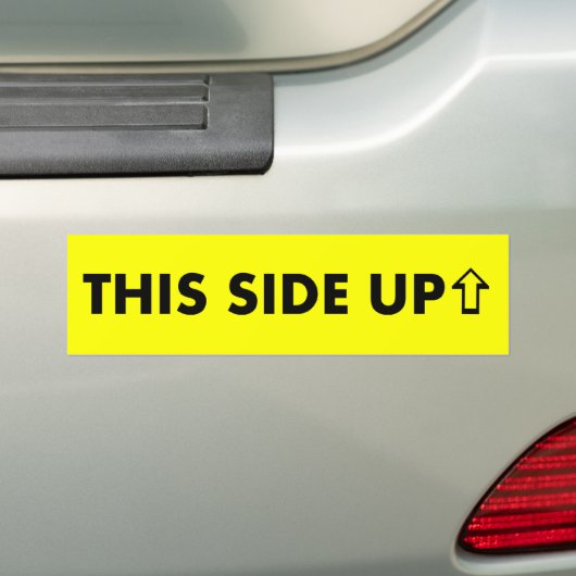 deze kant op bumpersticker (Op auto)