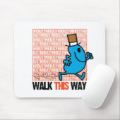 Deze kant op lopen muismat (Met muis)