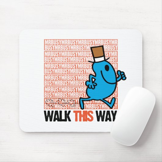 Deze kant op lopen muismat (Met muis)