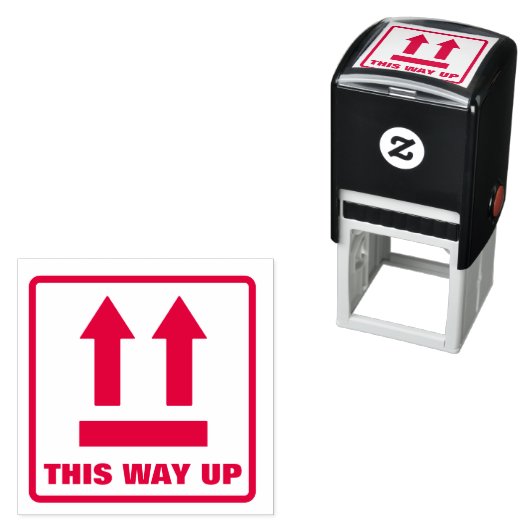 Deze kant op  zelfinktende stempel (In situ)