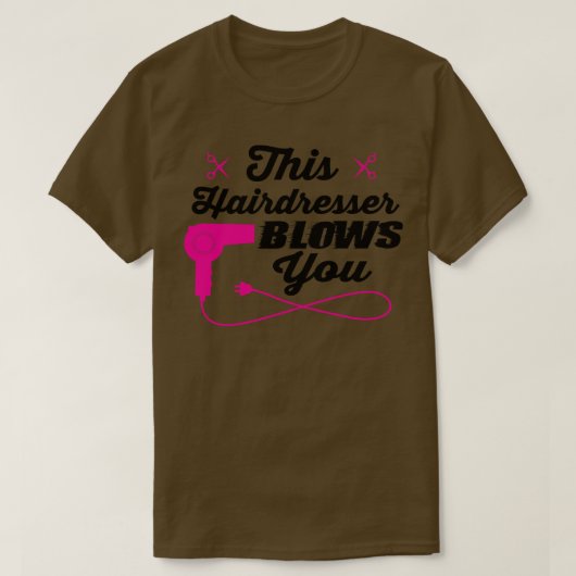 Deze kapper blaast je t-shirt (Design voorkant)
