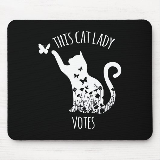 Deze kat dame stemt dames is stemmen kamala muismat (Voorkant)