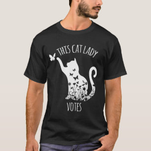 Deze kat dame stemt dames is stemmen kamala t-shirt