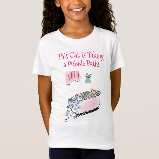 "Deze Kat Is" Cartoon Serie Bubbelbad T-shirt (Voorkant)