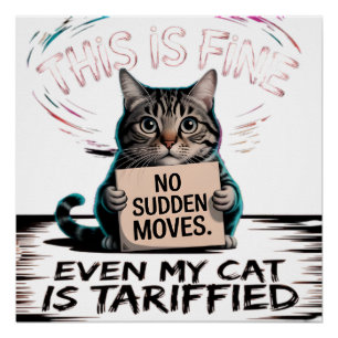 Deze Kat Is Prima – Vakantiehumor met een Twist 🎁 Perfect Poster