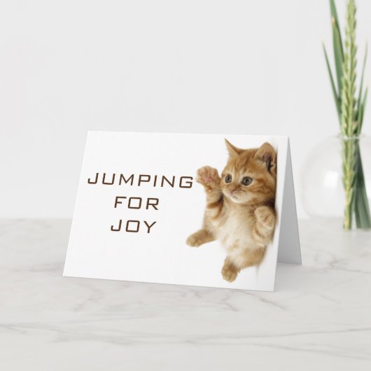 DEZE KAT/KITTEN IS AAN HET SPREKEN VOOR JOY BIRTHD KAART (Voorkant)