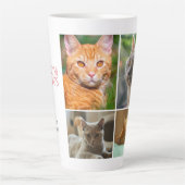 Deze Kat Moeder Is Van Custom Foto Collage Latte Mok (Voorkant)