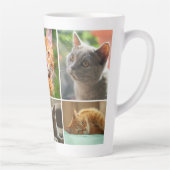 Deze Kat Moeder Is Van Custom Foto Collage Latte Mok (Rechts)