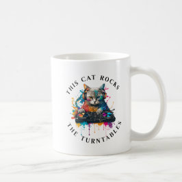 Deze kat rockt de Platenspelers Koffiemok