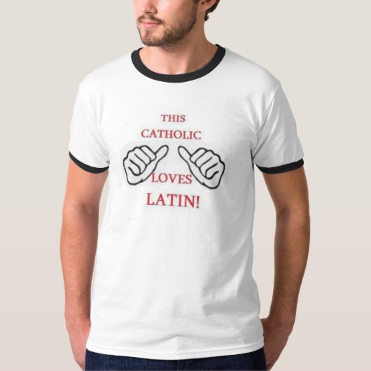Deze katholieke houdt van Latijn! Traditionele Lat T-shirt (Voorkant)