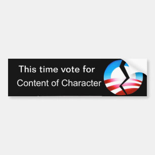 Deze keer stemmen voor de inhoud van het personage bumpersticker