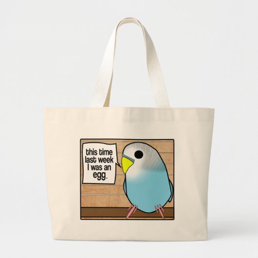 Deze keer was ik vorige week een ei grote tote bag (Voorkant)