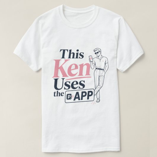 Deze Ken Gebruikt De App T-shirt (Design voorkant)