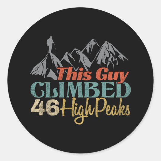 Deze kerel beklom 46 hoge pieken ronde sticker (Voorkant)
