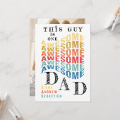 Deze kerel een Geweldige vader, Grappig citaat Vad Kaart (Voorkant / Achterkant in situ)