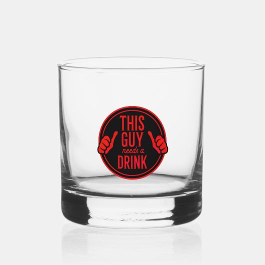 deze kerel heeft een drankje nodig whisky glas (Voorkant)