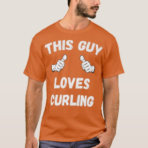 Deze kerel houdt van Curling Thumbs Premium T-shirt