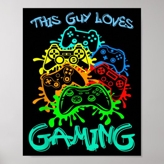 Deze kerel houdt van gokken grappige VideoSpelspel Poster (Voorkant)
