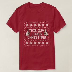 Deze Kerel Houdt Van Kerstmis Grappige Pixel Horro T-shirt