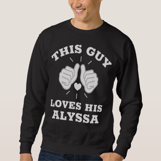 Deze kerel houdt van zijn Alyssa Trui (Voorkant)