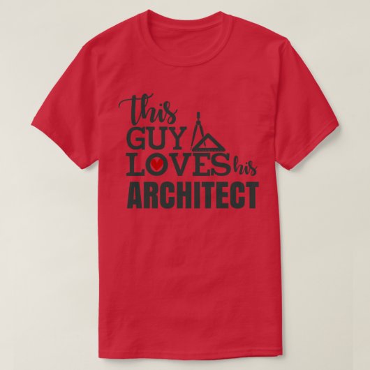 Deze kerel houdt van zijn architect t-shirt (Design voorkant)