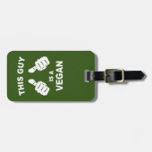 Deze kerel is een Vegan Bagagelabel (Voorkant horizontaal)