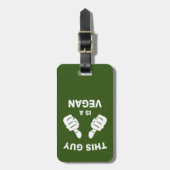 Deze kerel is een Vegan Bagagelabel (Voorkant verticaal)