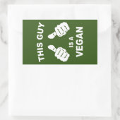 Deze kerel is een Vegan Rechthoekige Sticker (Tas)