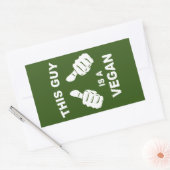 Deze kerel is een Vegan Rechthoekige Sticker (Envelop)