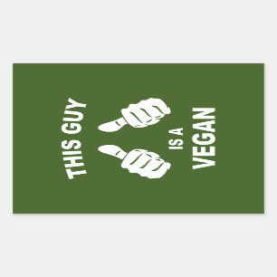 Deze kerel is een Vegan Rechthoekige Sticker