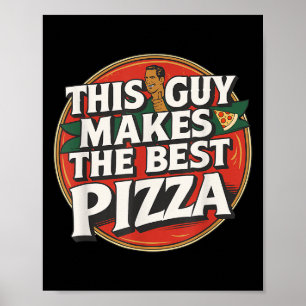 Deze Kerel Maakt De Grappige Zza Maker Retro Eten  Poster