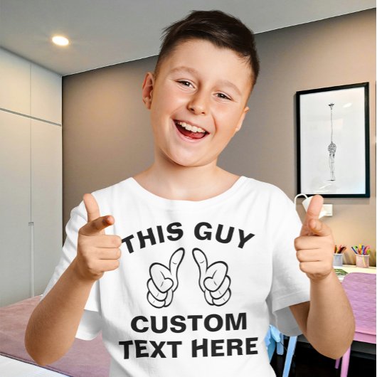 Deze kerel voegt hier uw eigen tekst toe t-shirt