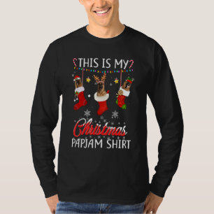 Deze kerst pyjama Duitse hond in Sokken hond T-shirt