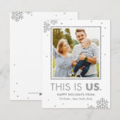 Deze Kerstkaart van This Is Us met zilver (Voorkant / Achterkant)