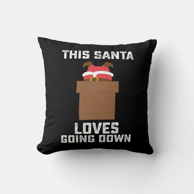 Deze Kerstman houdt ervan om grappige kerst uit te Kussen (Voorkant)